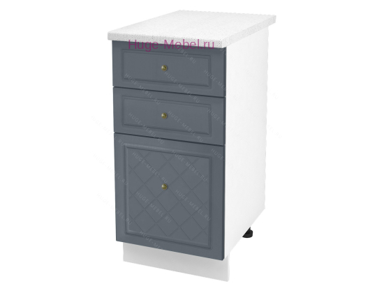 Кухонный шкаф нижний с тремя ящиками 400 Модена (дуб серый)
