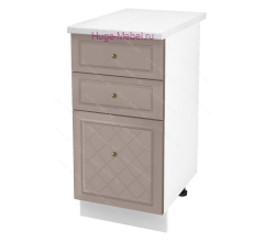 Кухонный шкаф нижний с тремя ящиками 400 Модена (дуб кофе)