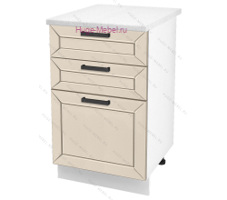 Кухонный шкаф нижний с тремя ящиками 500 Альфа (брюле)