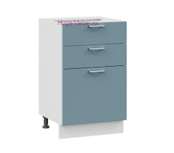 Кухонный шкаф нижний с тремя ящиками 500 Катрин (топаз)