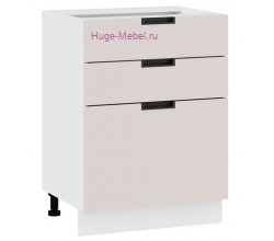 Кухонный шкаф нижний с тремя ящиками 600 Сахара (мокко)