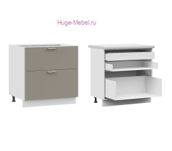 Кухонный шкаф нижний с внутренним ящиком 800 Катрин (циркон)