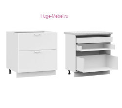 Кухонный шкаф нижний с внутренним ящиком 800 Катрин (софт вайт)