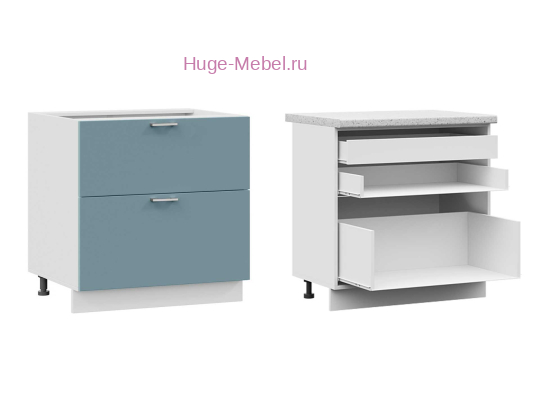 Кухонный шкаф нижний с внутренним ящиком 800 Катрин (топаз)