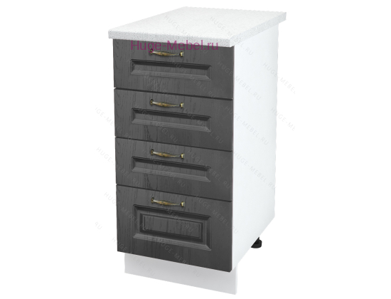 Нижний кухонный шкаф 4 ящика 400 Мария (графит)