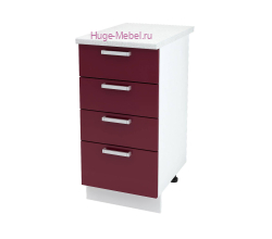 Нижний кухонный шкаф 4 ящика 400 Катрин (топаз)