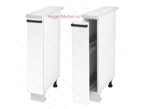 Нижний кухонный шкаф бутылочница 200 Альфа (белый)