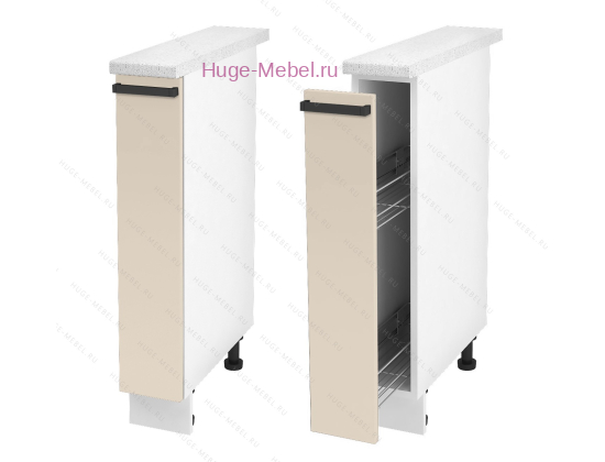 Нижний кухонный шкаф бутылочница 200 Альфа (брюле)