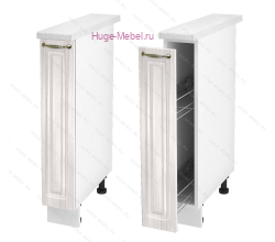 Нижний кухонный шкаф бутылочница 150 Юлия (сандал белый)