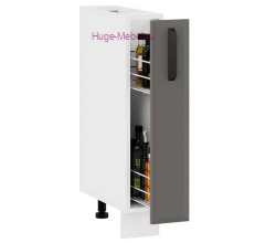 Нижний кухонный шкаф бутылочница 150 Призма (асфальт супермат)