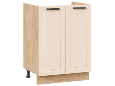 Кухонный шкаф под мойку 600 Альфа (брюле) корпус крафт