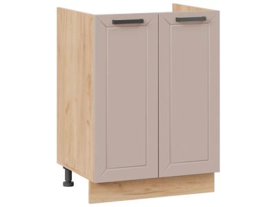 Кухонный шкаф под мойку 600 Альфа (латте) корпус крафт