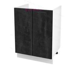 Кухонный шкаф под мойку 600 Пасаденна (угольный камень)