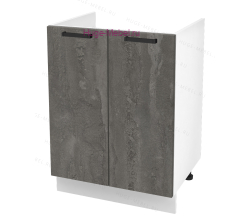 Кухонный шкаф под мойку 600 Пасаденна (железный камень)