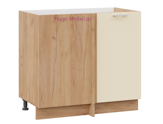 Шкаф кухонный угловой нижний 1000 Катрин (крем) корпус крафт