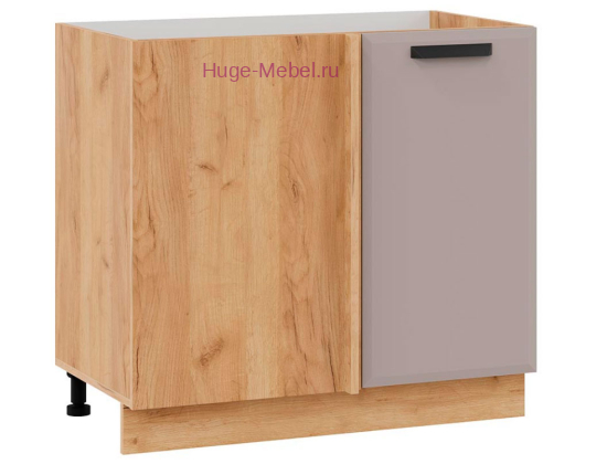 Шкаф кухонный угловой нижний 1000 Призма (мокко супермат) корпус крафт