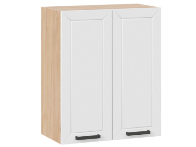 Кухонный шкаф верхний навесной 600 Альфа (белый) корпус крафт