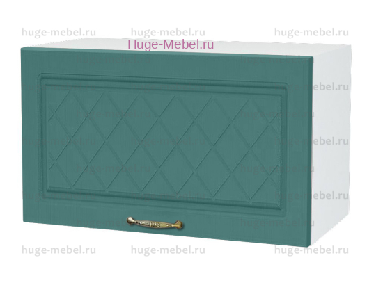 Горизонтальный кухонный шкаф верхний 600 Модена (дуб бирюза)