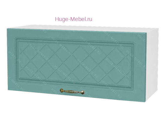 Горизонтальный кухонный шкаф верхний 800 Модена (дуб бирюза)