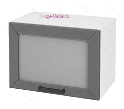 Горизонтальный кухонный стеклянный шкаф 500 Альфа (вулкан)