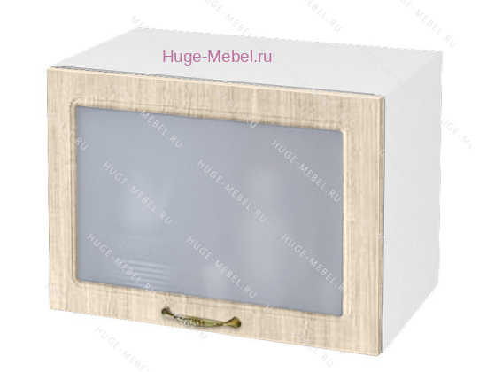 Горизонтальный кухонный стеклянный шкаф 500 Юлия (дуб сонома)