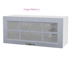 Горизонтальный кухонный стеклянный шкаф 800 Мария (сталь)