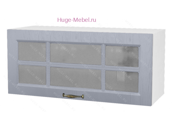 Горизонтальный кухонный стеклянный шкаф 800 Мария (сталь)