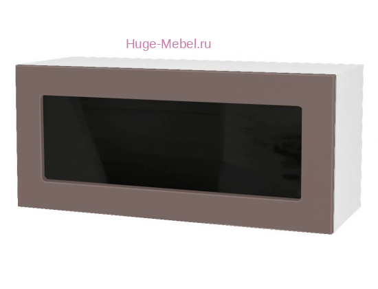 Горизонтальный кухонный стеклянный шкаф 800 Катрин (муссон)