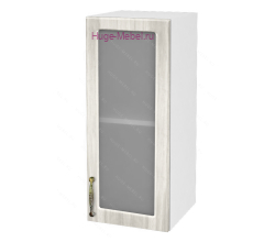 Кухонный шкаф верхний со стеклом 300 Юлия (сандал белый)