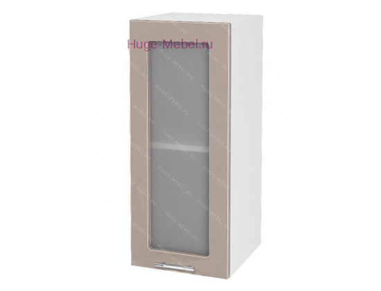 Кухонный шкаф верхний со стеклом 300 Ксения (кофе с молоком)