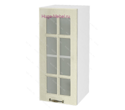 Кухонный шкаф верхний со стеклом 300 Мария (крем)