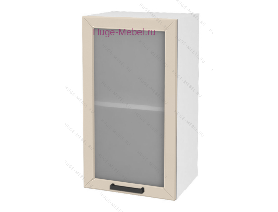 Кухонный шкаф верхний со стеклом 400 Альфа (брюле)