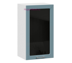 Кухонный шкаф верхний со стеклом 400 Катрин (топаз)