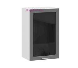 Кухонный шкаф верхний со стеклом 450 Катрин (софт графит)