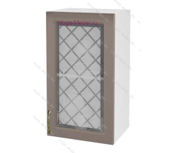 Кухонный шкаф верхний со стеклом 400 Модена (дуб кофе)