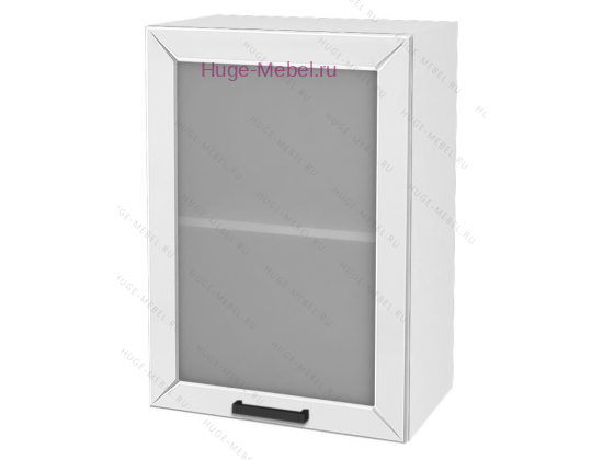 Кухонный шкаф верхний со стеклом 500 Альфа (белый)