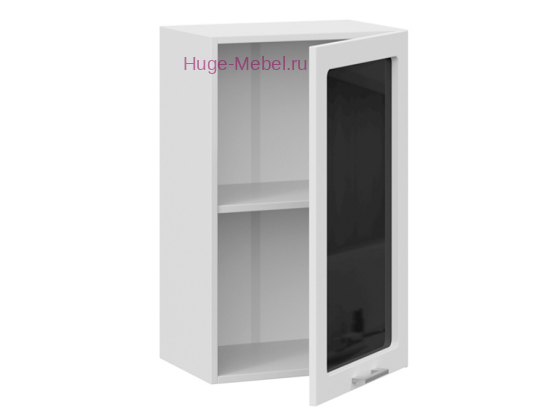 Кухонный шкаф верхний со стеклом 500 Катрин (софт вайт)