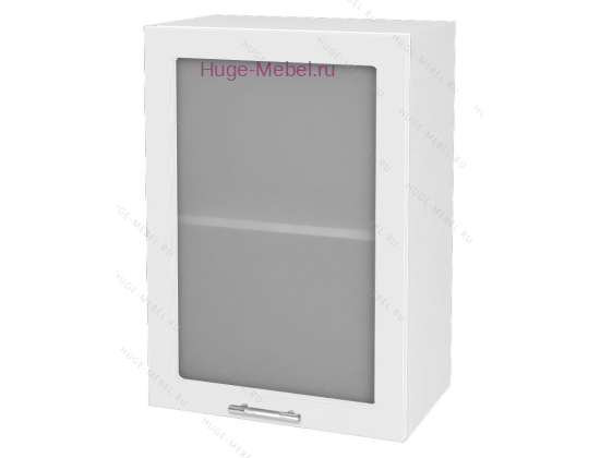 Кухонный шкаф верхний со стеклом 500 Ксения (белый)
