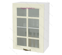 Кухонный шкаф верхний со стеклом 500 Мария (крем)