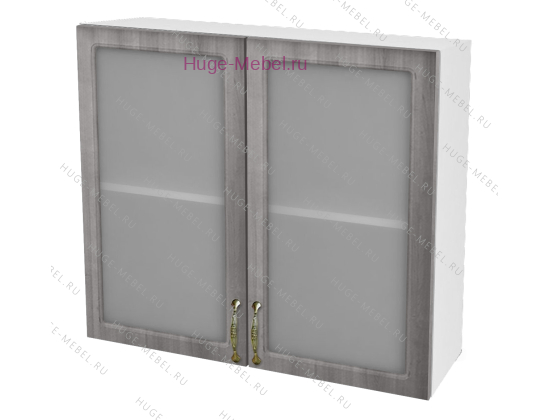 Кухонный шкаф верхний со стеклом 800 Юлия (сандал серый)