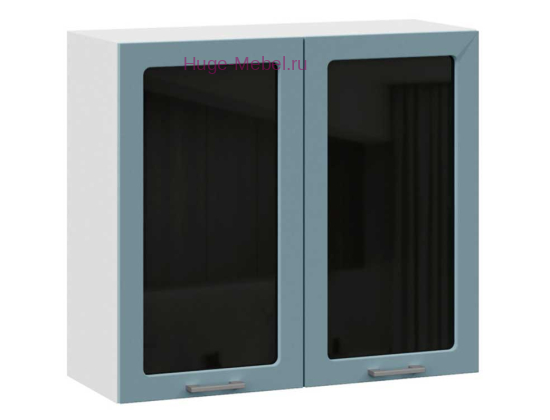 Кухонный шкаф верхний со стеклом 800 Катрин (топаз)