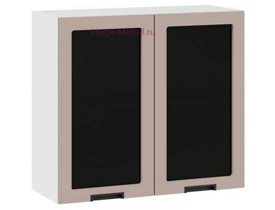 Кухонный шкаф верхний со стеклом 800 Сахара (латте)