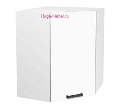 Угловой кухонный шкаф верхний 550 Пасаденна (белый бриллиант)