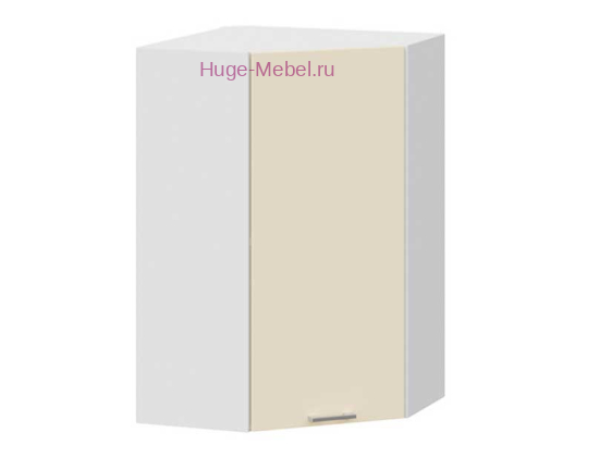 Угловой кухонный шкаф верхний высокий 600 Катрин (крем)