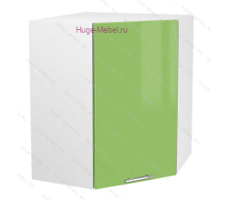 Угловой кухонный шкаф верхний 600 Ксения (олива)