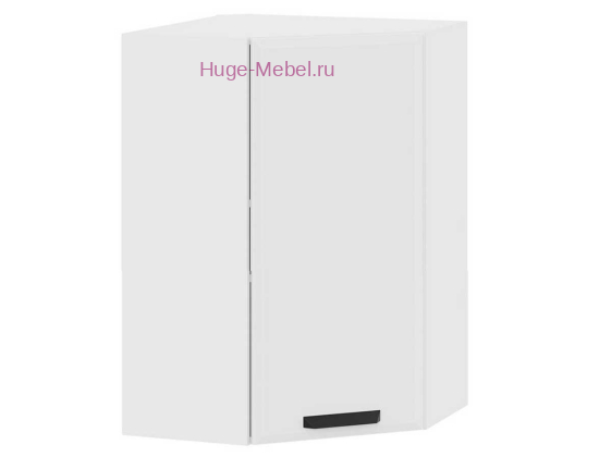 Угловой кухонный шкаф верхний высокий 600 Призма (белый супермат)