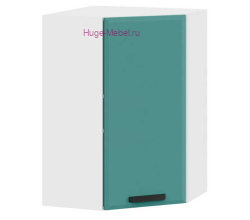 Угловой кухонный шкаф верхний высокий 600 Призма (бриз супермат)