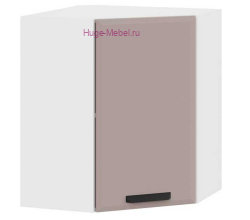 Угловой кухонный шкаф верхний 600 Призма (мокко супермат)