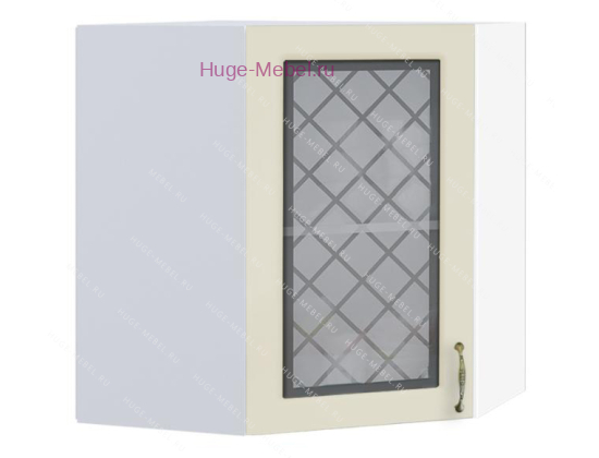 Угловой шкаф подвесной со стеклом 550 Модена (дуб ваниль)