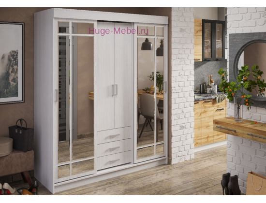 Белый шкаф-купе "Андрей 1 анкор"
